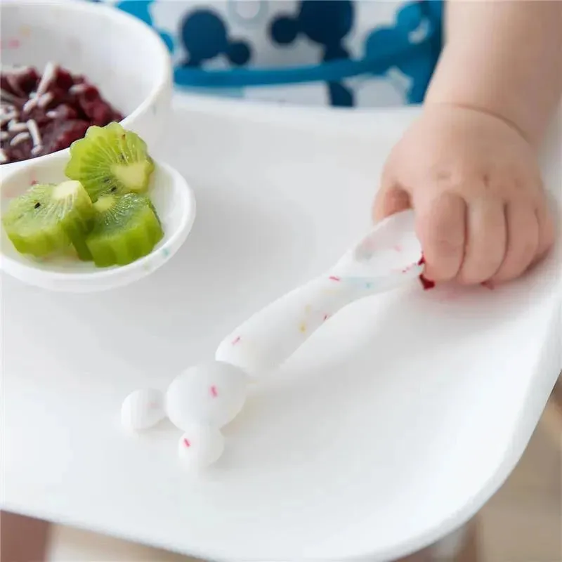 Bumkins - Mickey Mouse Vanilla Sprinkle Silicone First Feeding Set - Image 3