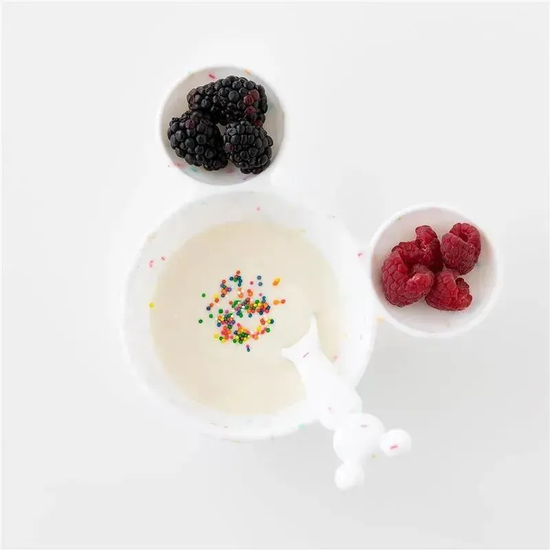 Bumkins - Mickey Mouse Vanilla Sprinkle Silicone First Feeding Set - Image 4