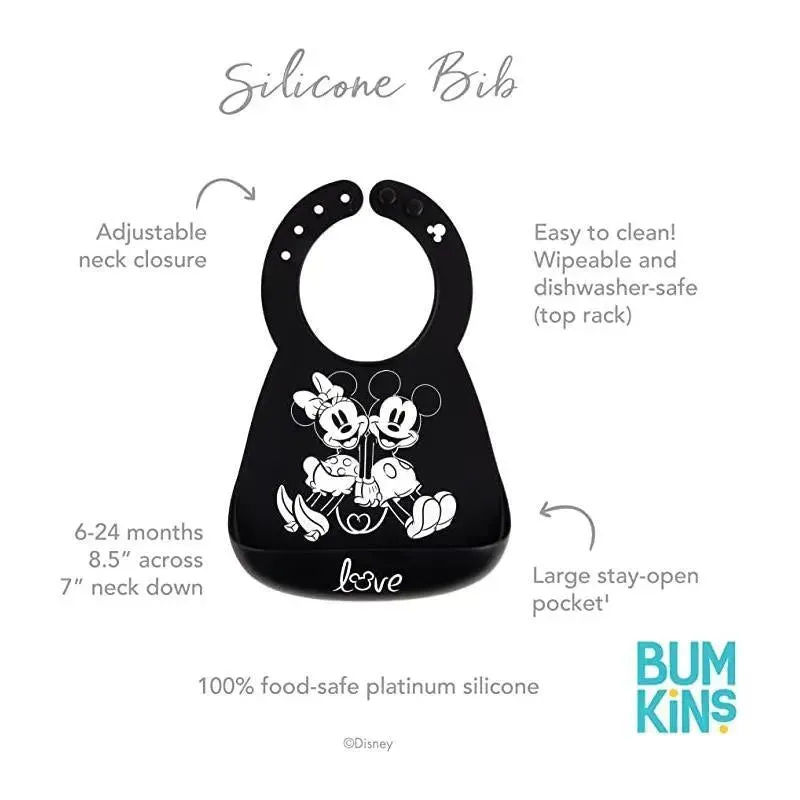 Bumkins Silicone Bib: Mickey Mouse & Minie Mouse - Image 4