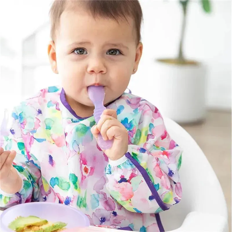 Bumkins - Silicone Feeding Set with Suction for Baby and Toddler, Purple Jelly - Image 6