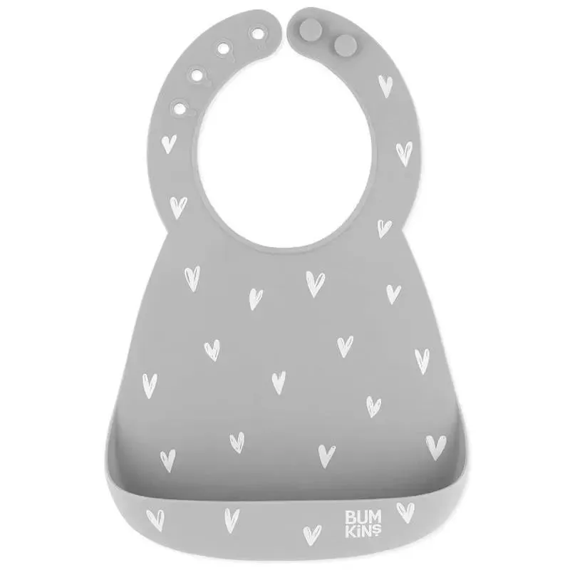 Bumkins - Silicone Molded Bib, Hearts