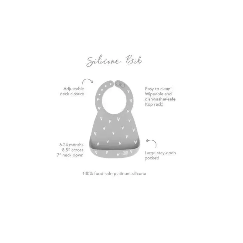Bumkins - Silicone Molded Bib, Hearts - Image 7