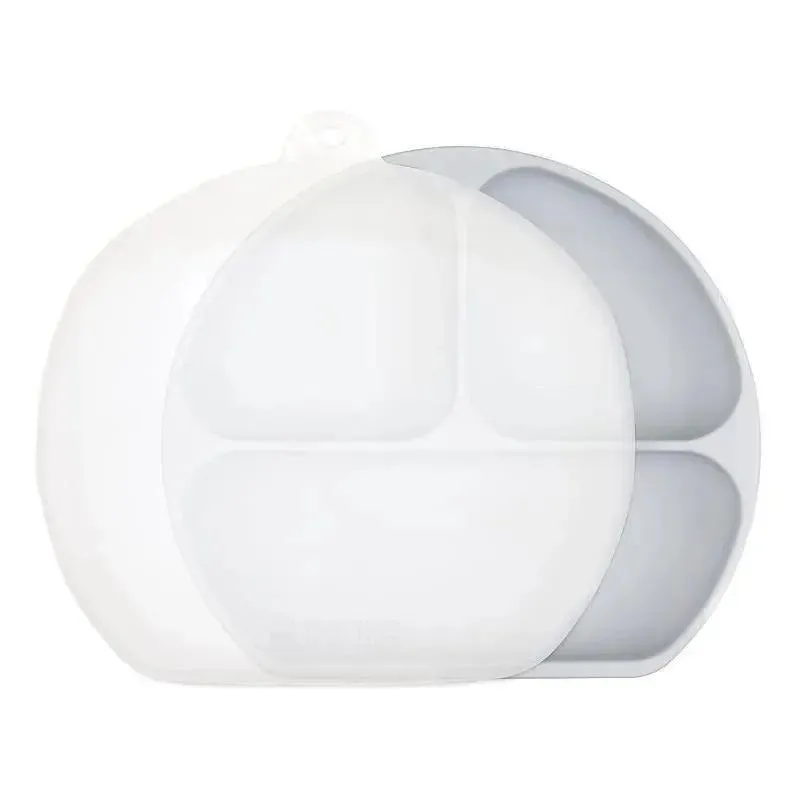 Bumkins - Toddler and Baby Suction Plates, Gray