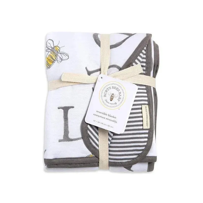 Burts Bees 100% Organic Cotton Reversible ABC Baby Blanket - Image 2