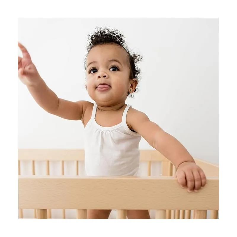 Burts Bees - 3Pk Baby Short Long Sleeve One Piece Bodysuits, Cloud - Image 3