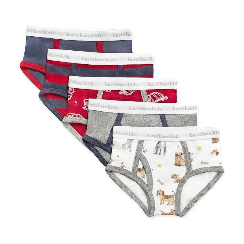 Burts Bees - 5Pk Puppy Party & Fire Fighter Hats Underwear