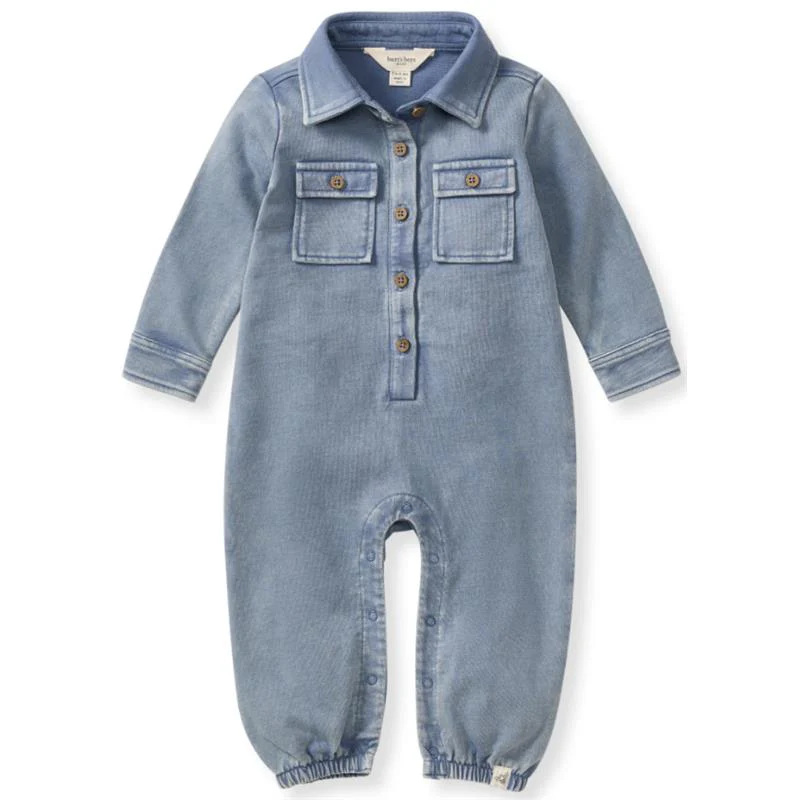 Burts Bees - Acid Wash Infant Jumpsuit Flint