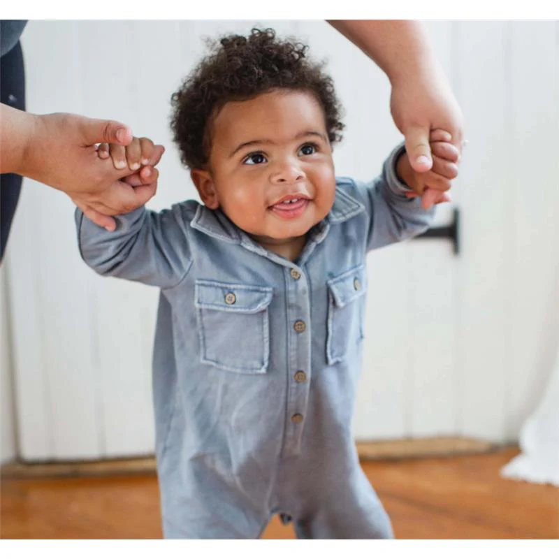 Burts Bees - Acid Wash Infant Jumpsuit Flint - Image 3