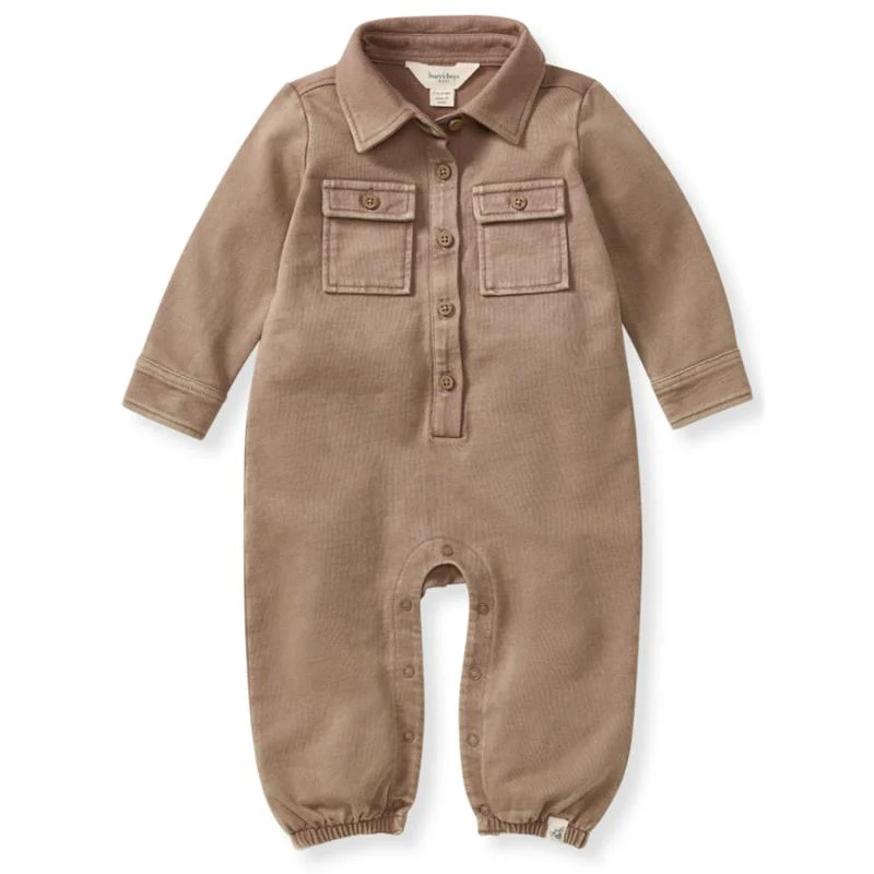 Burts Bees - Acid Wash Infant Jumpsuit Ginger Loaf