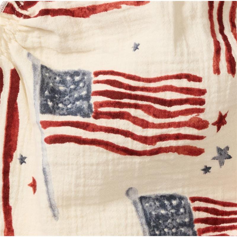 Burts Bees Baby Girl American Flag Girl Tank & Shorts Set - Image 4