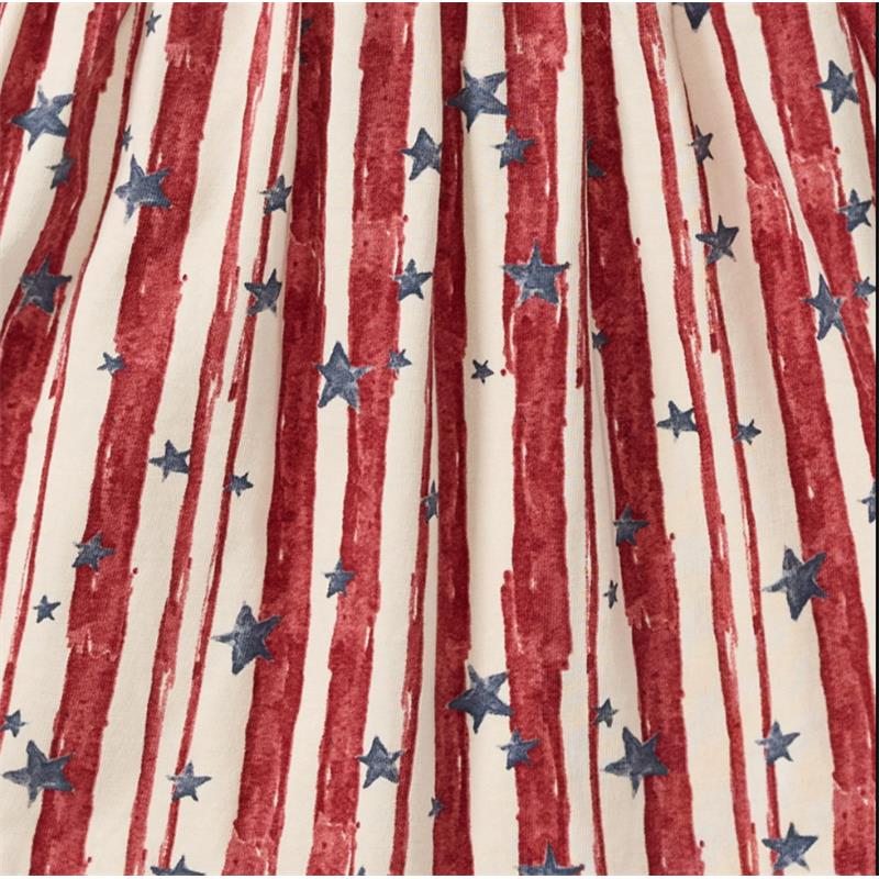 Burts Bees Baby Girl Stars & Stripes Organic Cotton Dress - Image 4