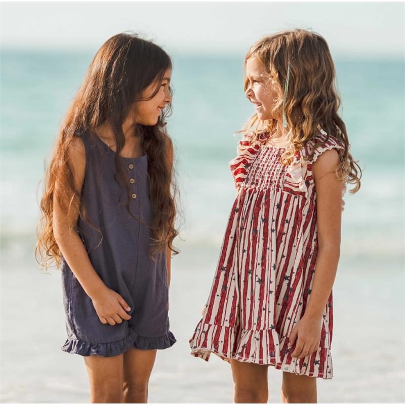 Burts Bees Baby Girl Stars & Stripes Organic Cotton Dress - Image 5