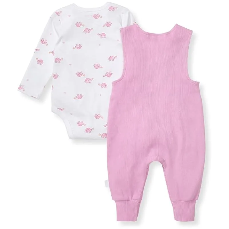 Burts Bees - Baby Girl Tortoise Jumpsuit & Bodysuit Set, Crocus - Image 4