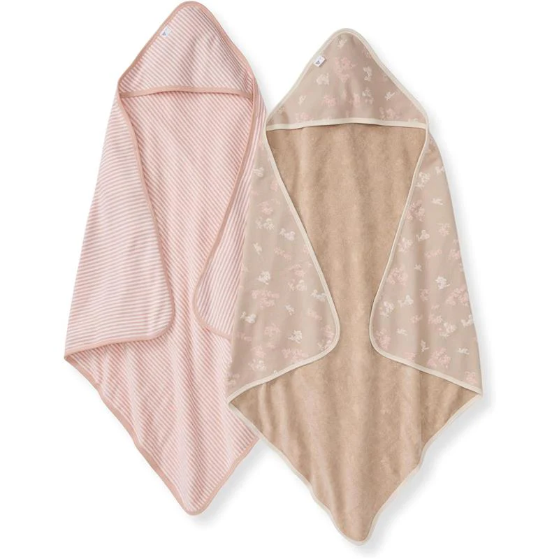 Burt's Bees - Baby Hooded Towels, Absorbent Knit Terry, Hummus