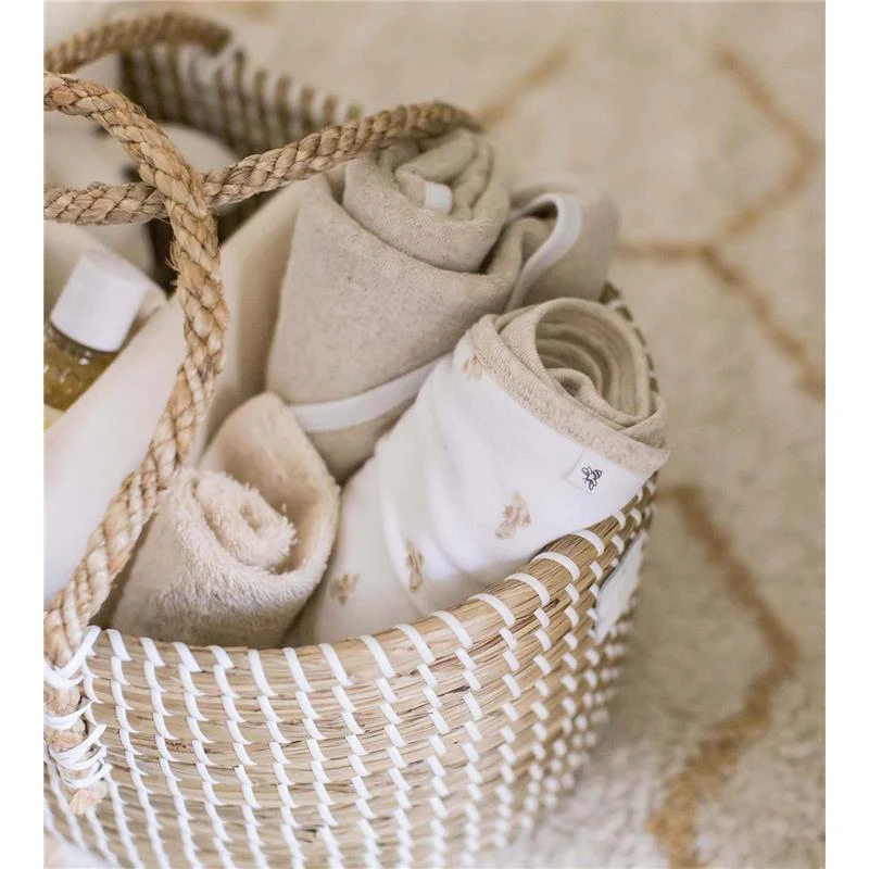 Burt's Bees - Baby Hooded Towels, Absorbent Knit Terry, Oatmel - Image 4