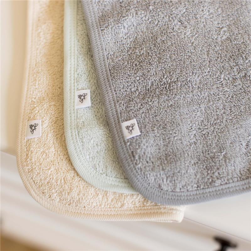 Burt's Bees - Baby Infant Washcloths, 100% Organic Cotton, Knit Terry, 3Pk, Quarry - Image 5