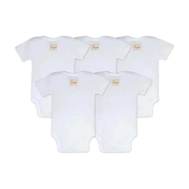 Burt's Bees - Essential Bodysuit 5 Pack, Cloud - Image 3