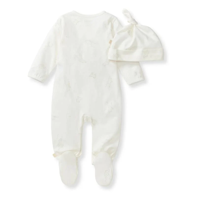 Burts Bees Frog Baby Jumpsuit & Hat Set - Image 3
