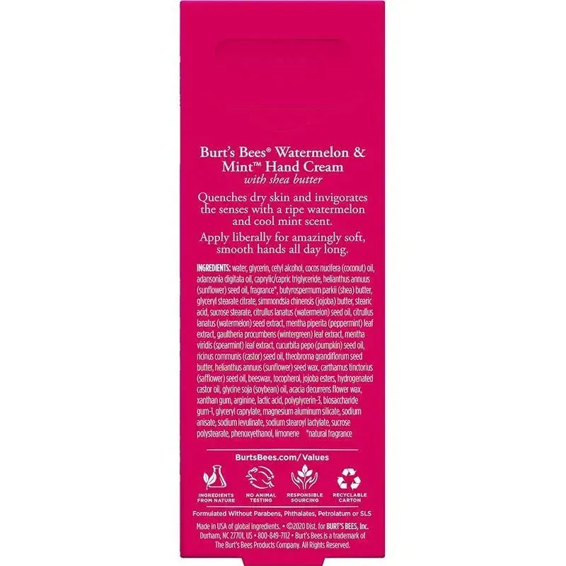Burt's Bees - Watermelon & Mint Hand Cream, 1 OZ - Image 3