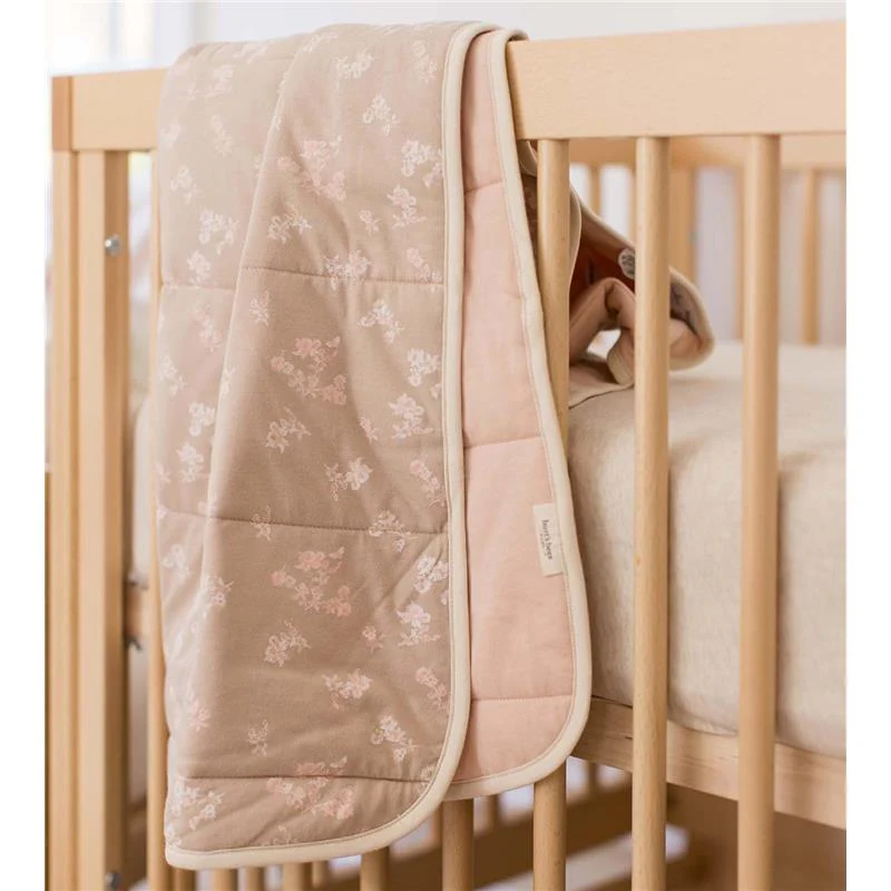 Burt's Bees - Whimsical Floral Reversible Blanket, Hummus - Image 3