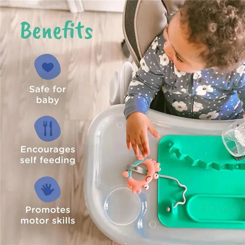 Busy Baby - Silicone Mat, Suction Cups, 4 Straps to Secure Baby Essentials, Spearmint - Image 7