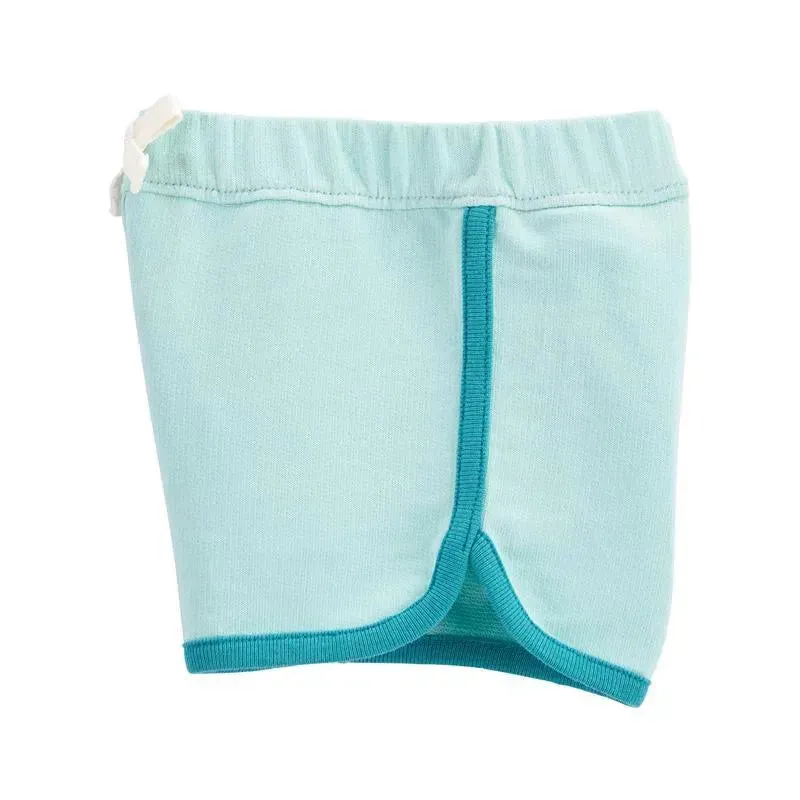 Carters - Baby Girl Pull-On Cotton Shorts, Blue - Image 2