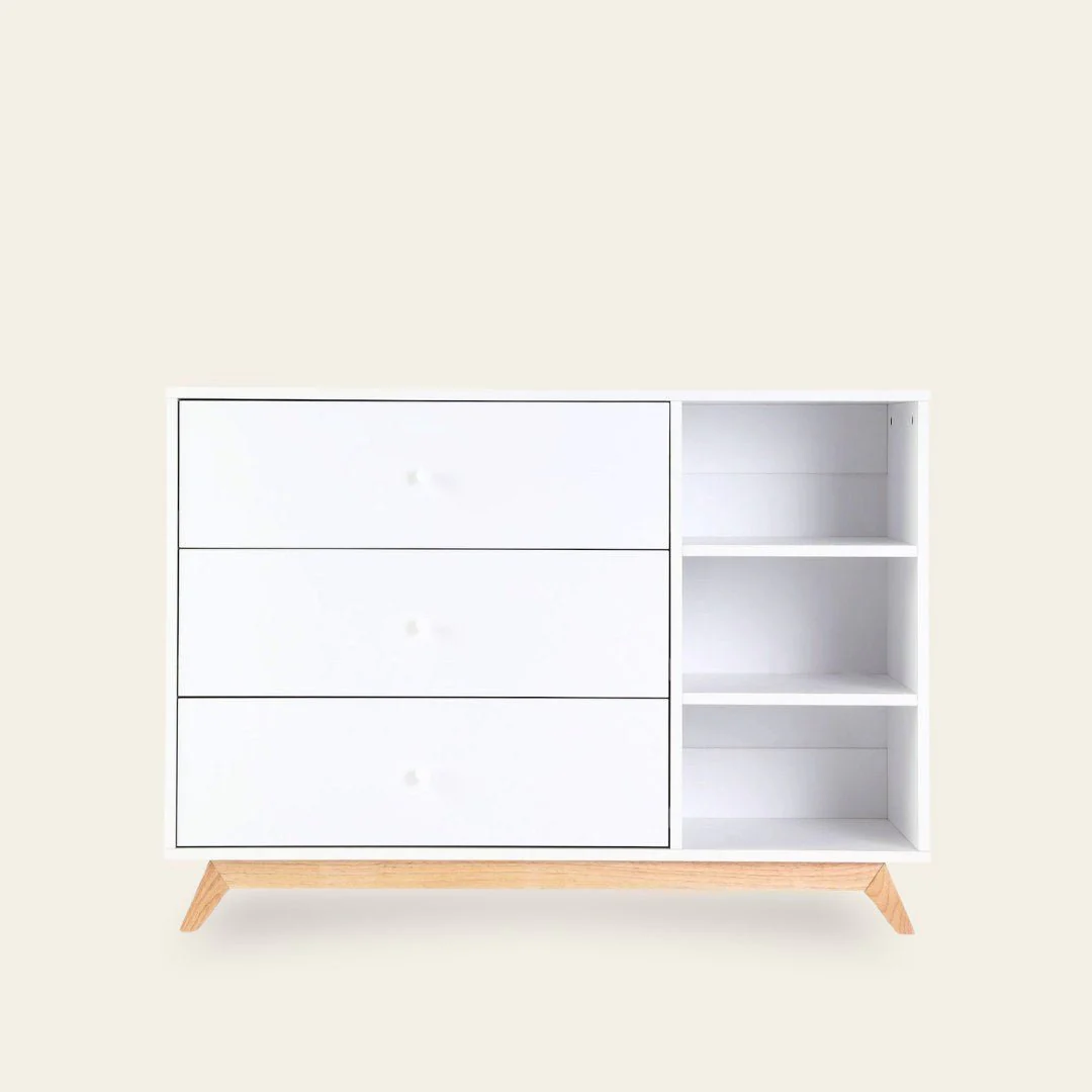 Central Park 3-Drawer, Two Shelf Nursery Dresser - Image 2