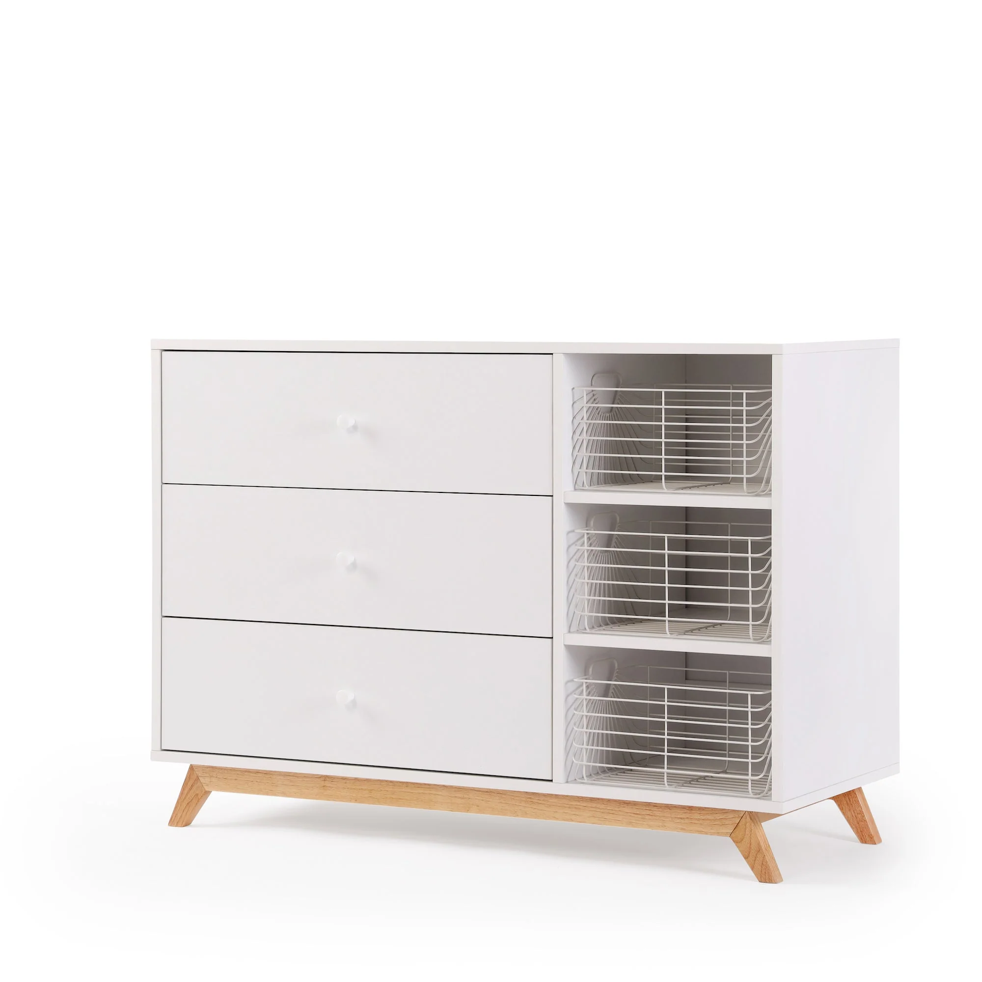 Central Park 3-Drawer, Two Shelf Nursery Dresser - Image 9
