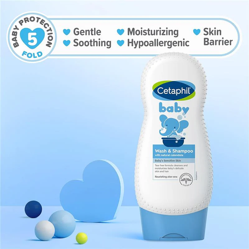 Cetaphil Baby Wash & Shampoo 7.8 Oz - Image 2