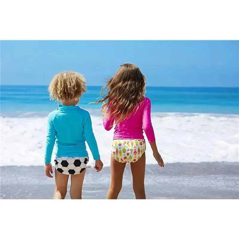 Charlie Banana - Long Sleeve Swim Rash Guard with UPF50+ Sun Protection, Turquoise - Image 2