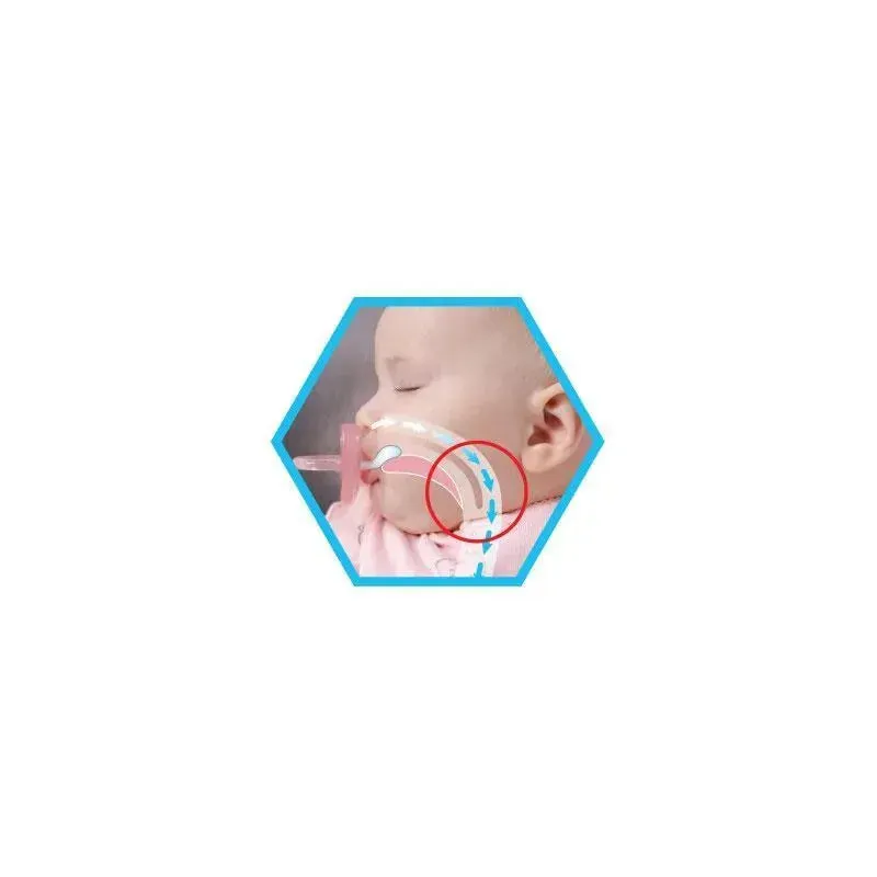 Chicco - 2 Pk Physioforma Light Day & Night Orthodontic Pacifier Pink, 6/16M - Image 2