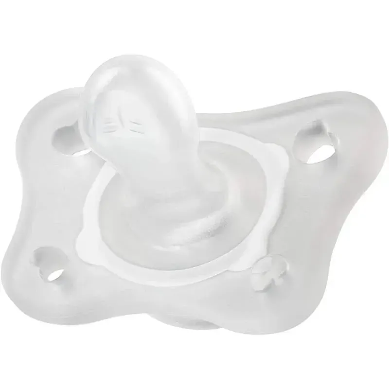 Chicco - 2 Pk Physioforma Silicone Mini Orthodontic Pacifier Clear, 0/2M - Image 4