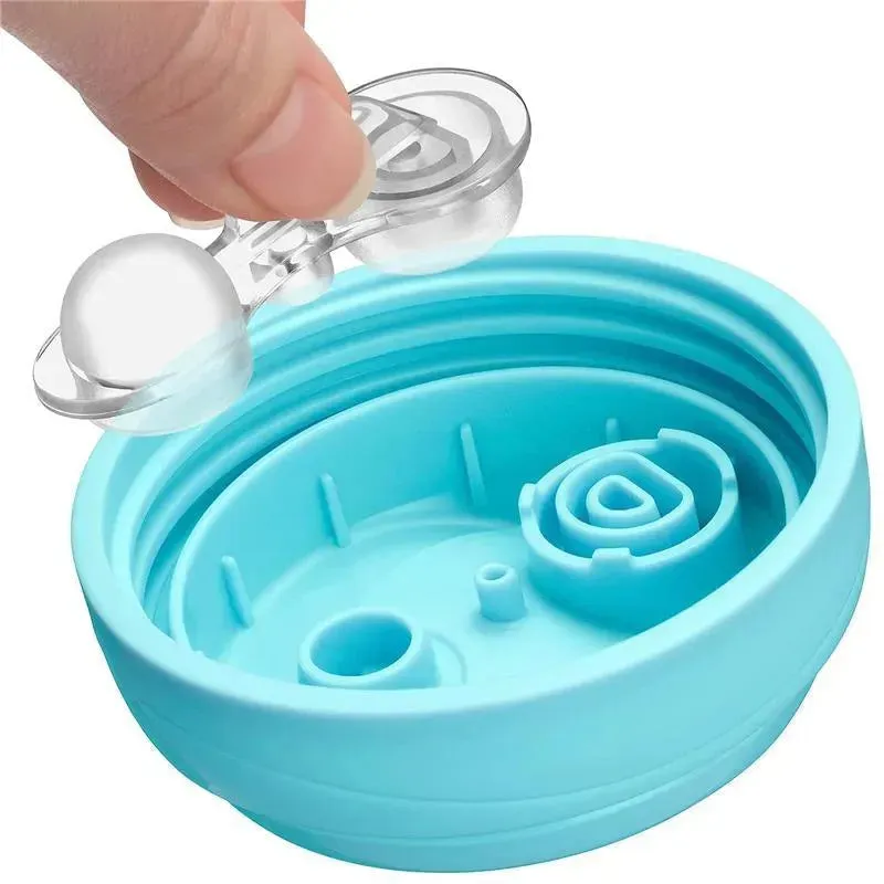 Chicco - 2Pk Insulated Rim Spout Trainer Sippy Cup 9Oz. Pink/Teal/Purple Ombre - Image 4