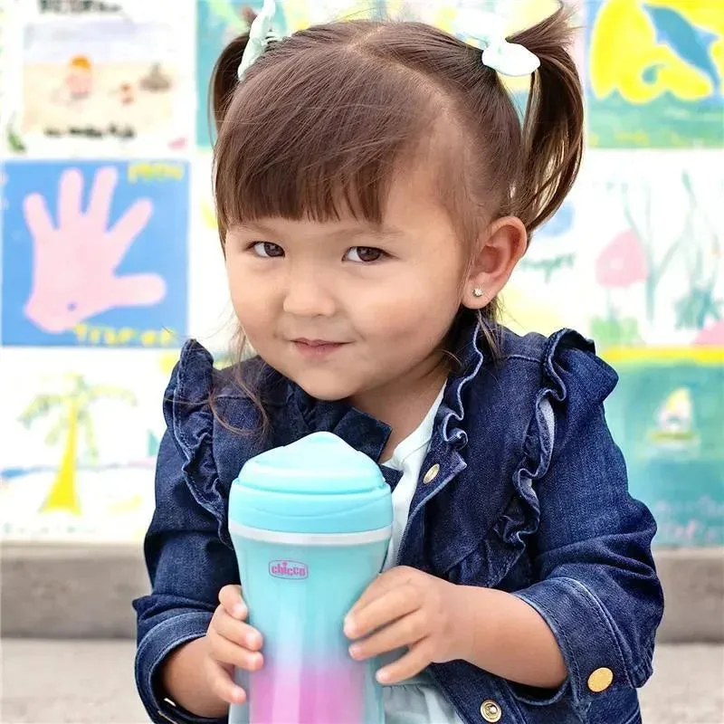 Chicco - 2Pk Insulated Rim Spout Trainer Sippy Cup 9Oz. Pink/Teal/Purple Ombre - Image 6
