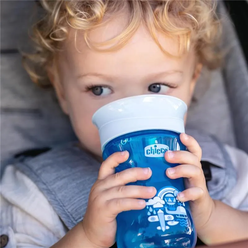 Chicco - 360° Spoutless Rim Trainer Sippy Cup 9M+ | Blue - Image 5