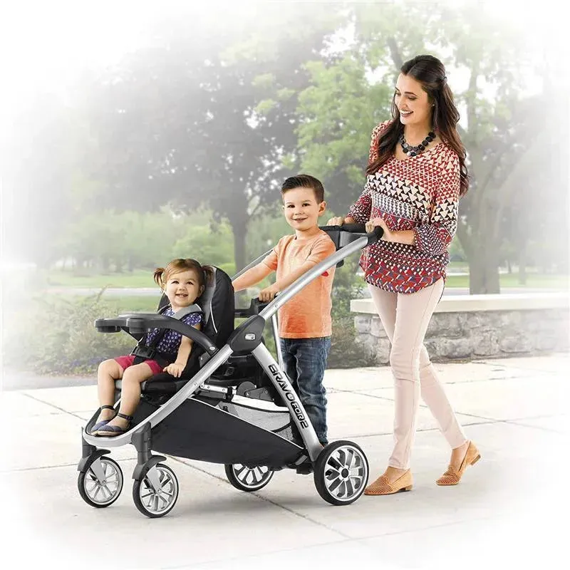 Chicco BravoFor2 Standing/Sitting Double Stroller, Iron - Image 3