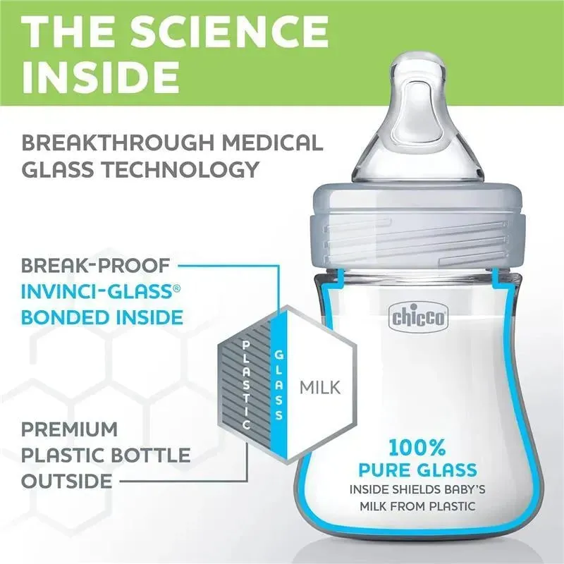 Chicco - Duo 5Oz Hybrid Baby Bottle, Grey - Image 4