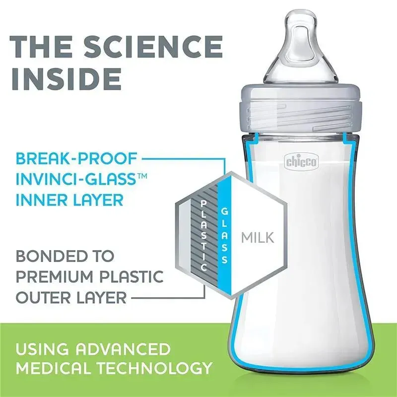 Chicco - 2Pk Duo 9Oz Hybrid Baby Bottle With - Image 3