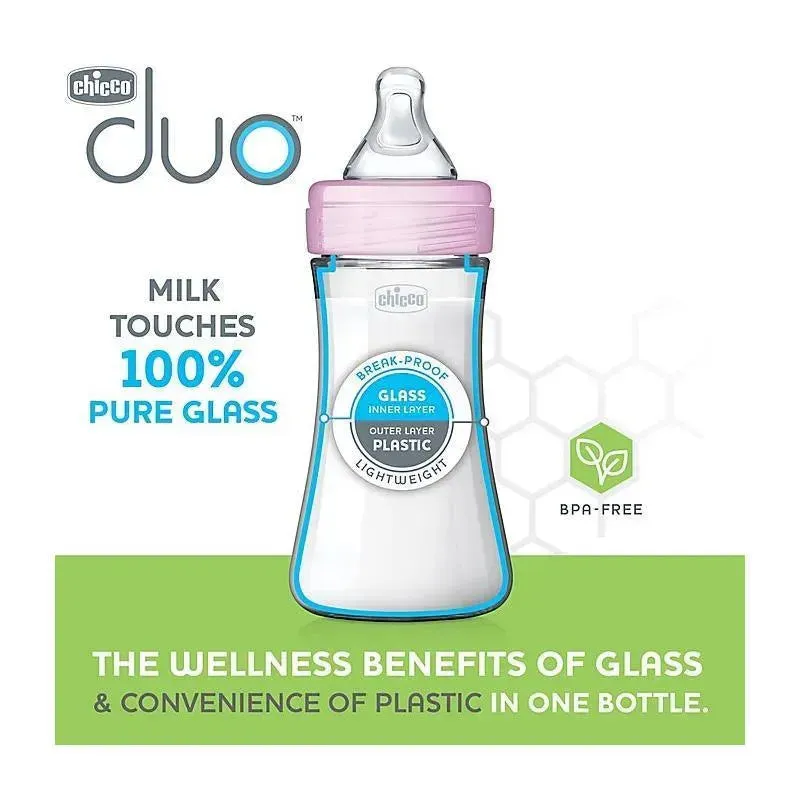 Chicco - Duo Newborn Baby Bottle Starter Gift Set, Pink - Image 10