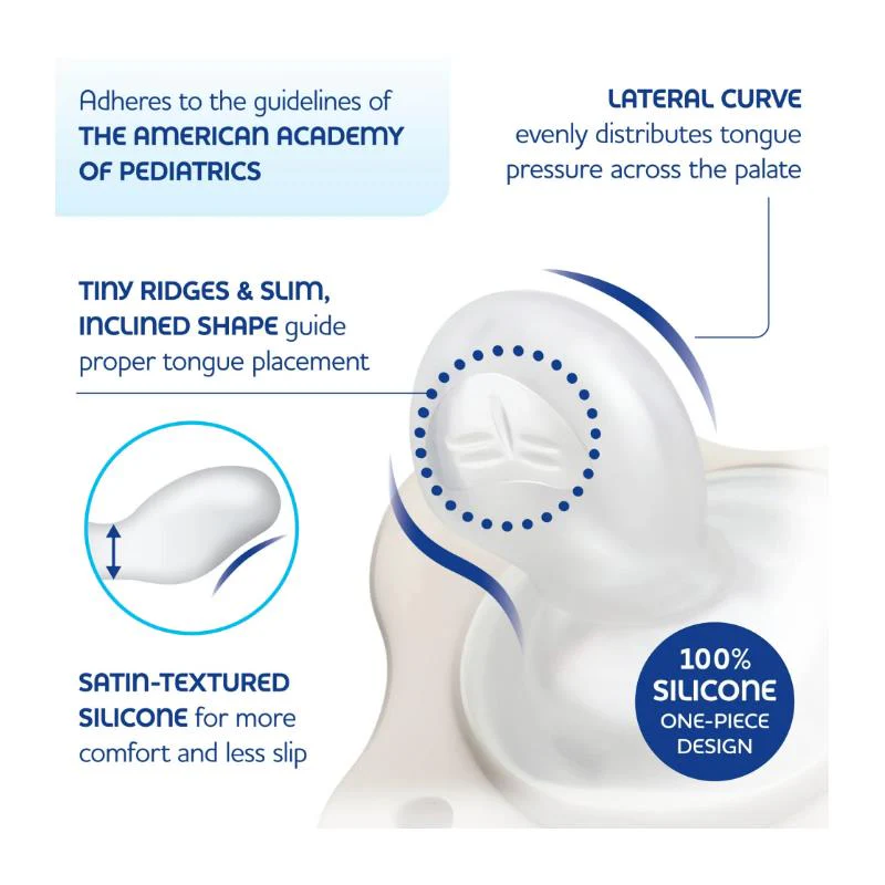 Chicco Feeding - Physioforma Dual Soft Pacifier Pearl/Sky 2-6M, 2Pk - Image 6