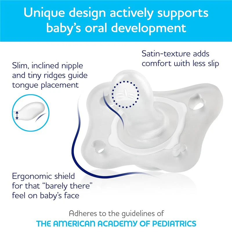 Chicco Feeding - Physioforma Mini Orthodontic Pacifier 0-2M 2Pk, Blue - Image 3