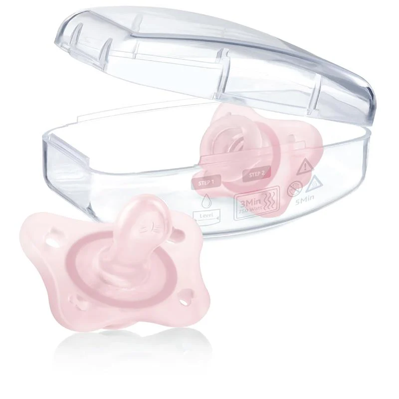Chicco Feeding - Physioforma Mini Orthodontic Pacifier 2Pk, Pink - Image 6