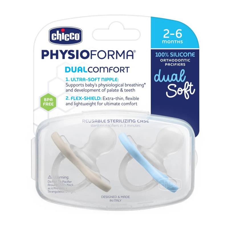 Chicco Feeding - Physioforma Orthodontic Silicone Pacifier Blue/Green 6-16M, 2Pk - Image 10
