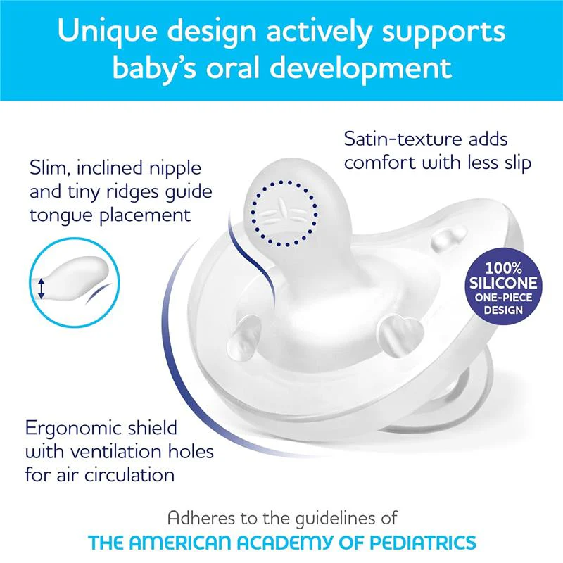 Chicco Feeding - Physioforma Orthodontic Silicone Pacifier Blue/Green 6-16M, 2Pk - Image 5