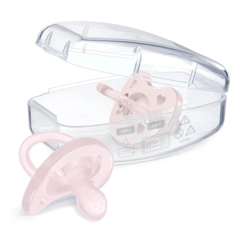 Chicco Feeding - Physioforma Orthodontic Silicone Pacifier Soft Pink 0-6M, 2Pk - Image 3