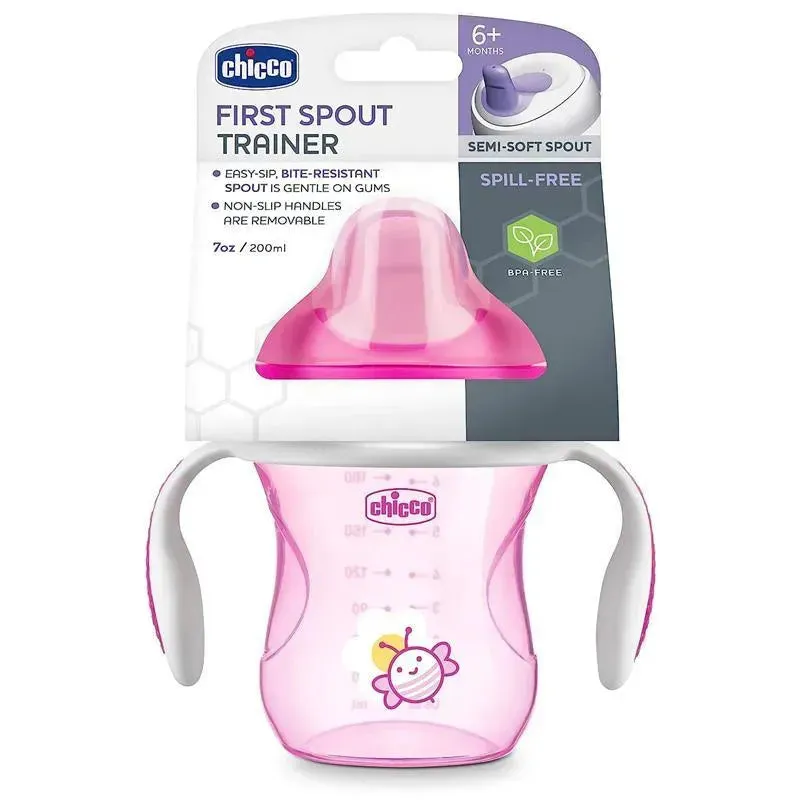 Chicco Feeding Semi-Soft Spout Trainer Sippy Cup 6M+ | Pink - Image 2