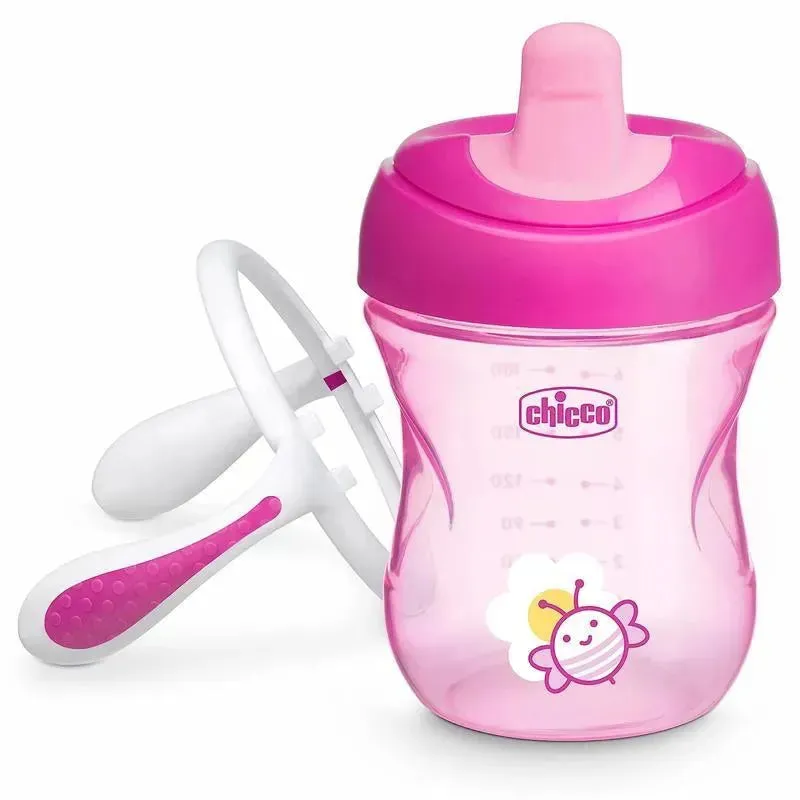 Chicco Feeding Semi-Soft Spout Trainer Sippy Cup 6M+ | Pink - Image 3