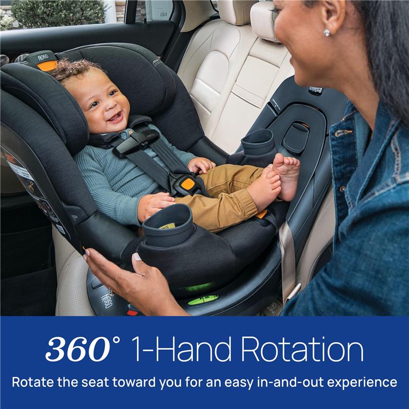 Chicco Fit360 Cleartex Rotating Convertible Car Seat, Obsidian - Image 2