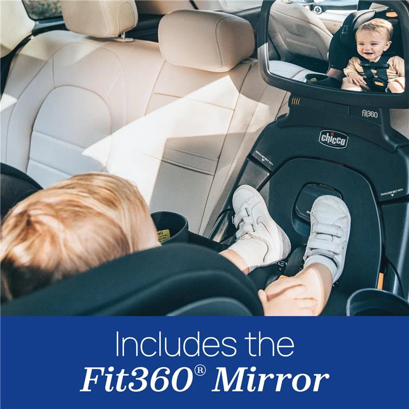 Chicco Fit360 Zip ClearTex Rotating Convertible Car Seat, Jet - Image 6