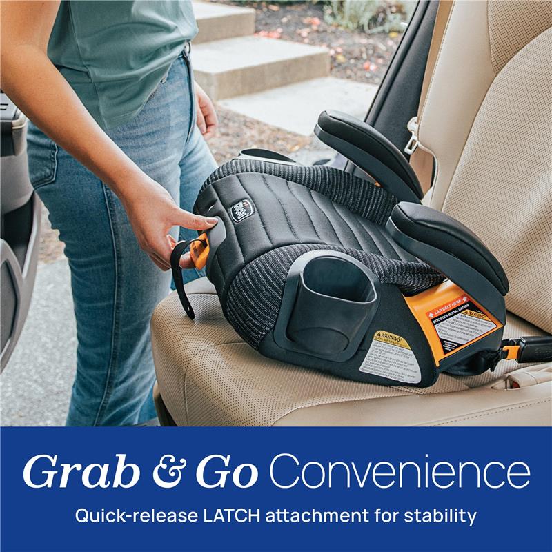 Chicco - GoFit ClearTex Plus Backless Booster Car Seat, Obsidian/Black - Image 2